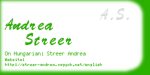 andrea streer business card